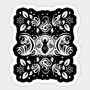 Triple Moon Goddess Sticker